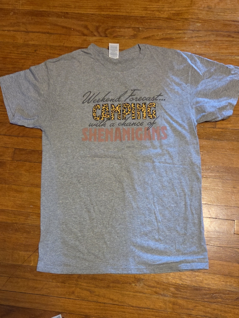 Camping Graphic Tee - Gray